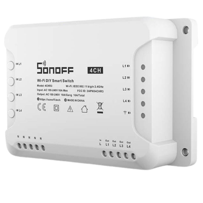 Sonoff 4CHR3 - Relé WiFi inteligente de 4 canais - Item