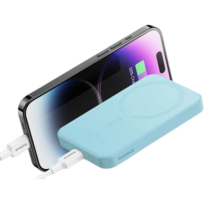 Power Bank Mini 5000mAh Baseus compatible con MagSafe Azul - Carga rápida 20W y Cable tipo C incluido - Ítem5