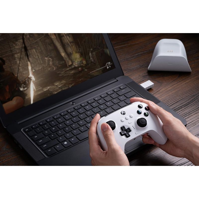 Gamepad 8BitDo Ultimate 3 Bluetooth/2.4G/Cable con adaptador + base de carga Blanco - Mando Para Xbox/Smartphone/PC - Ítem4