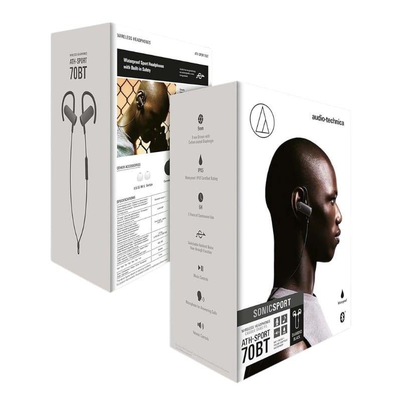 Audio-Technica ATH-SPORT70BT Negro - Auriculares Bluetooth - Ítem4