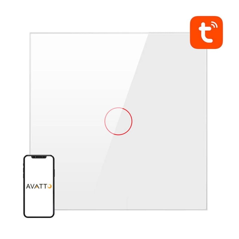 Avatto TS02-EU-W1 1 Botón WiFi Blanco - Interruptor Táctil Inteligente - Ítem2