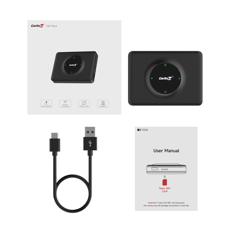 Carlinkit CPC200-T2C Negro - Adaptador Inalámbrico CarPlay/Android Auto para Tesla - Ítem4