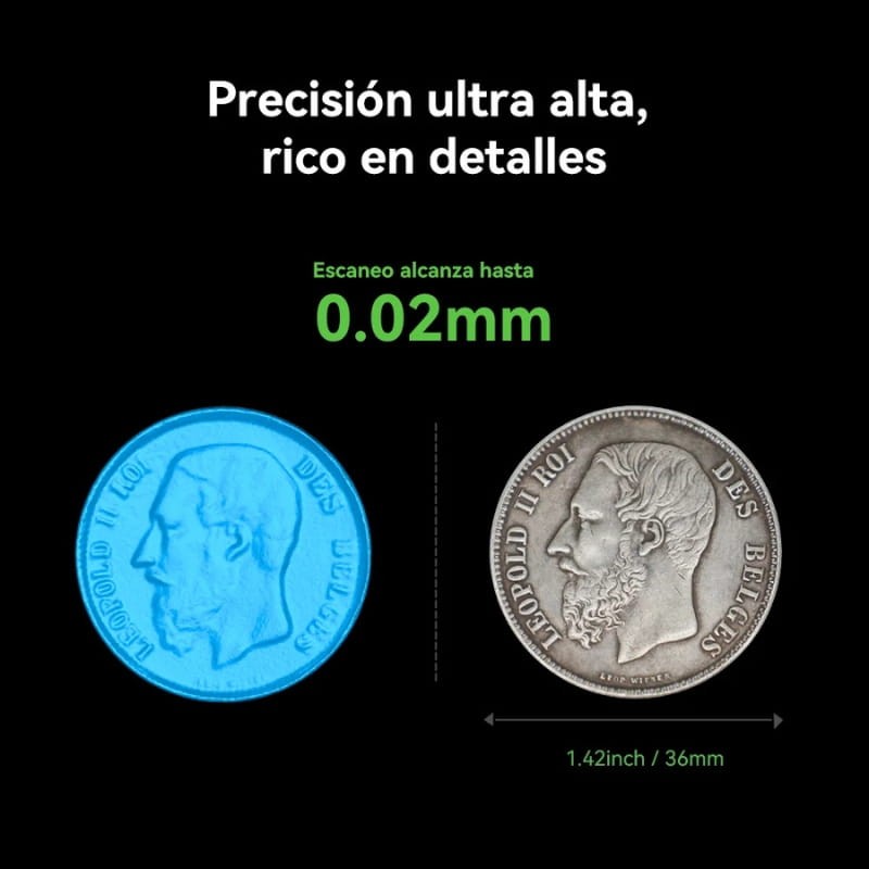 Escáner 3D Creality CR-Scan Otter para impresión 3D - Cuatro Lentes para Escaneo de Objetos/Cuerpos/Caras a Todo Color de 10-2000mm, Precisión de hasta 0.02mm, Velocidad de 20fps - Ítem5