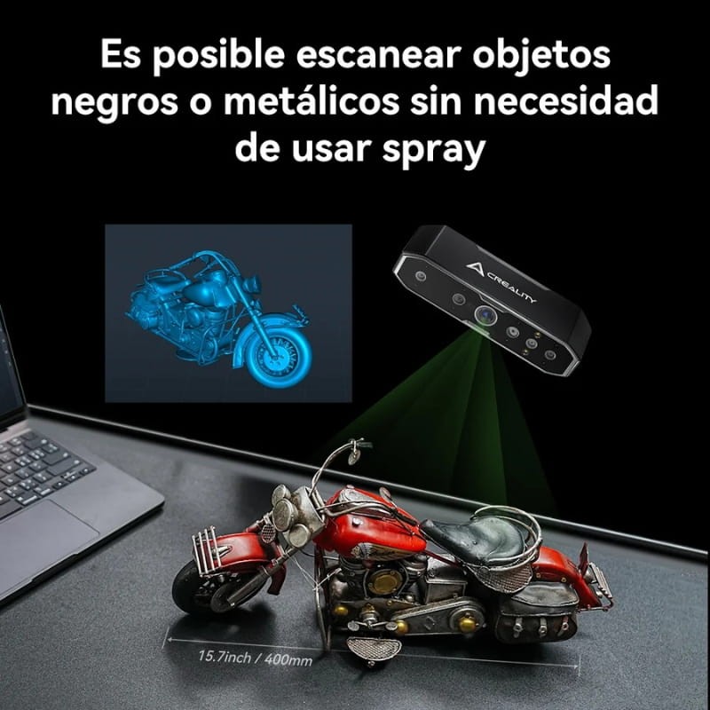 Escáner 3D Creality CR-Scan Otter para impresión 3D - Cuatro Lentes para Escaneo de Objetos/Cuerpos/Caras a Todo Color de 10-2000mm, Precisión de hasta 0.02mm, Velocidad de 20fps - Ítem6