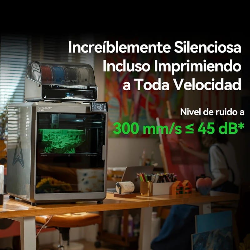 Creality K2 Plus Combo - Multifilamento de grandes dimensões até 4 CFS (16 cores) - Alta velocidade 600mm/s, Tamanho de impressão 350x350x350mm - Impressora 3D FDM - Item3