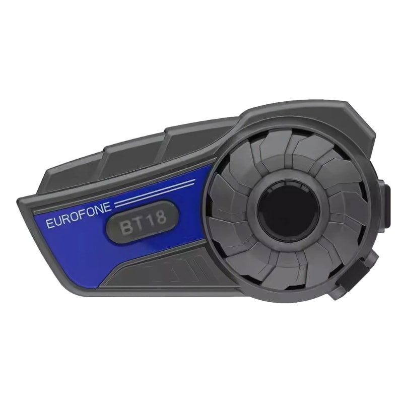 EuroFone BT18 Full Duplex para 3 condutores Azul - Intercomunicador para moto - Item