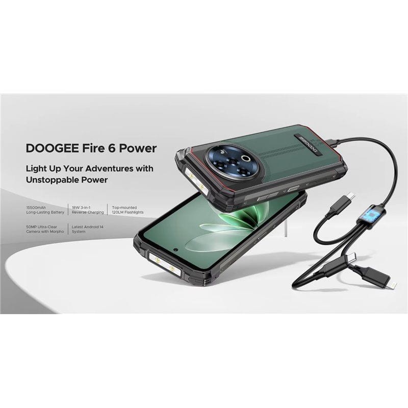 Doogee Fire 6 Power 8GB/256GB Negro - Teléfono móvil rugged - Ítem3