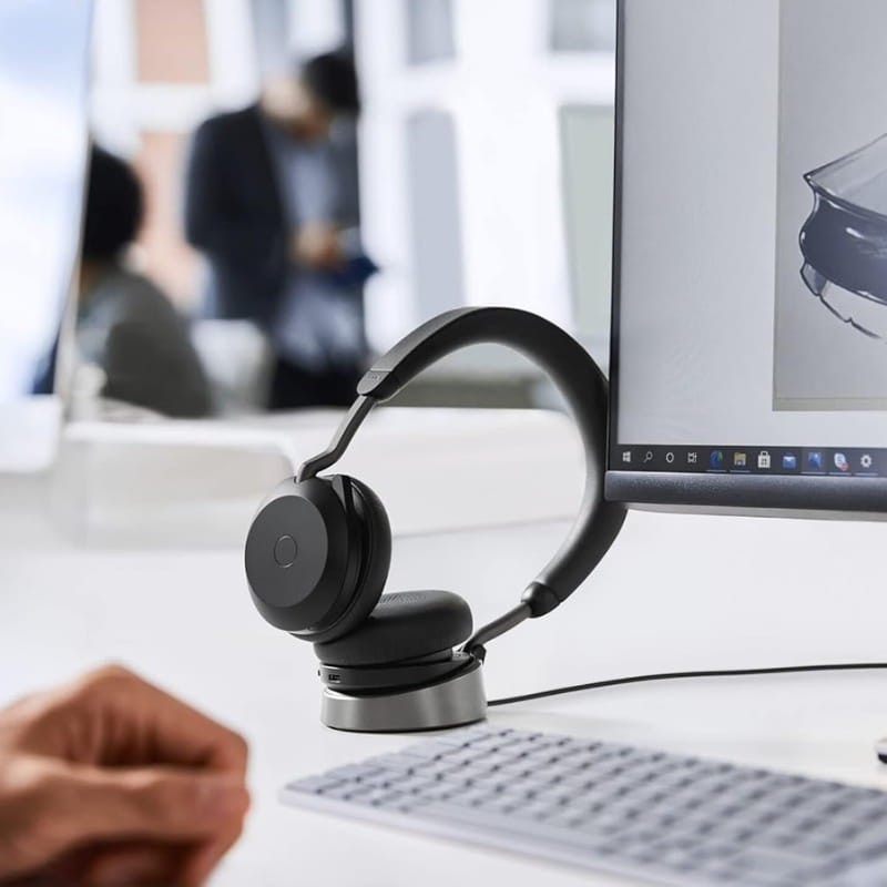 Jabra Evolve2 75 UC ANC Negro - Auriculares Inalámbricos con Micrófono y Soporte de Carga - Ítem5