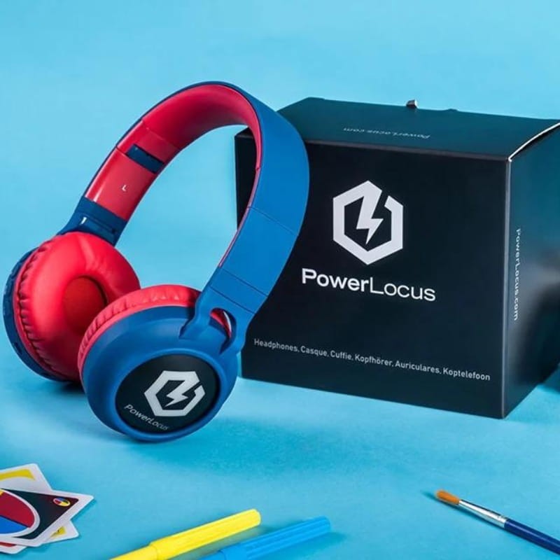 PowerLocus Buddy Bleu/Rouge - Casque d'écoute sans fil pour enfants - Ítem5