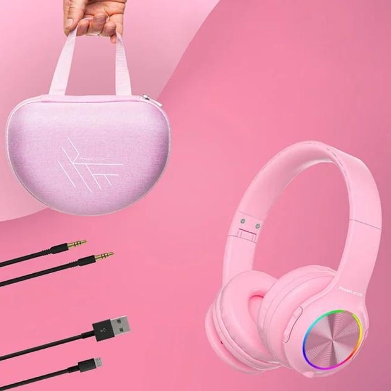 PowerLocus PLED RGB Rose - Casques d'écoute sans fil pour enfants - Ítem4