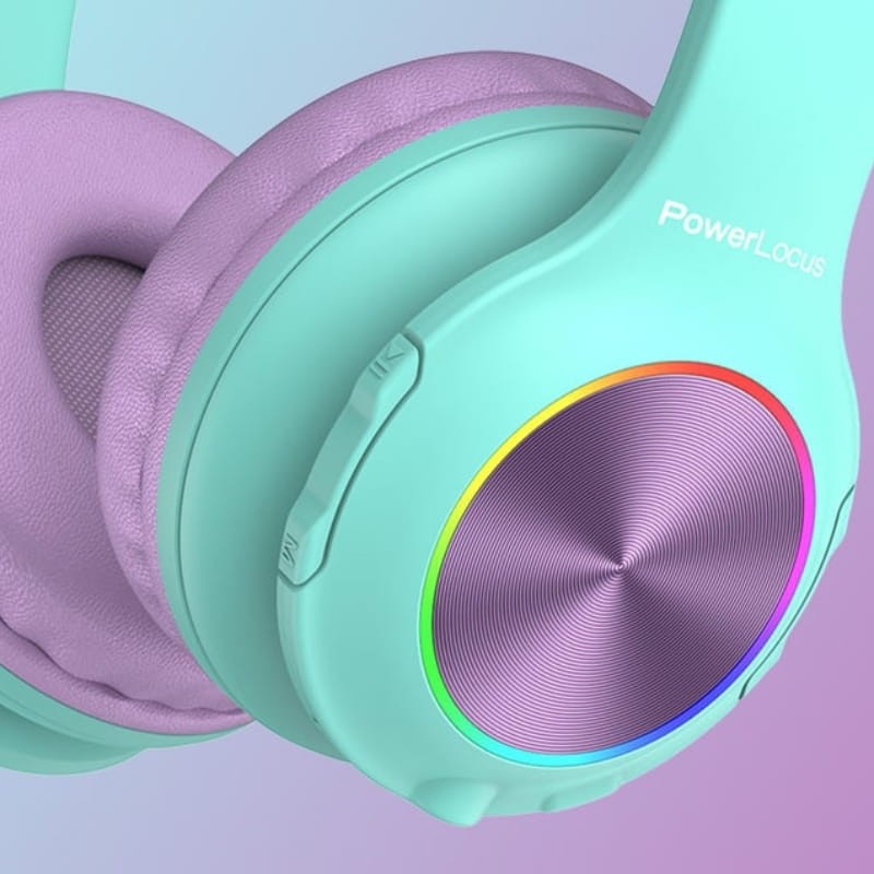 PowerLocus PLED RGB Turquoise/Violet - Casque sans fil pour enfants - Ítem1