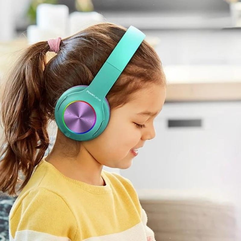 PowerLocus PLED RGB Turquoise/Violet - Casque sans fil pour enfants - Ítem4