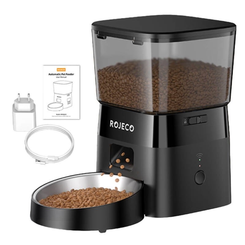 Rojeco Automatic Pet Feeder Versión WiFi 2L Negro - Comedero Automático - Ítem5