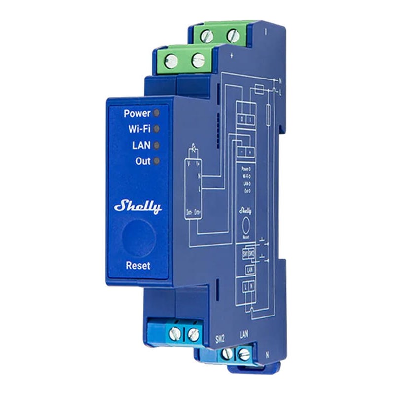 Shelly Pro Dimmer 0/1-10V PM Azul - Interruptor Dimmer - Ítem