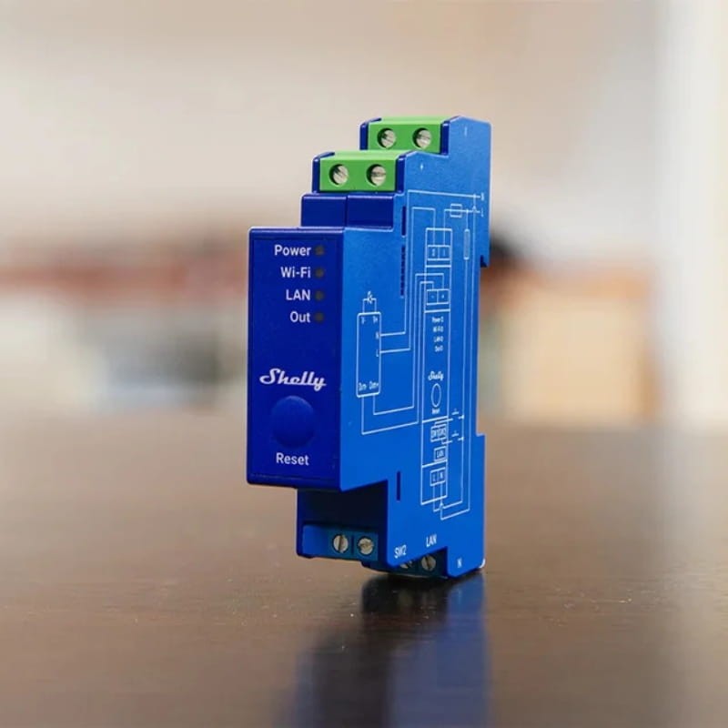 Shelly Pro Dimmer 0/1-10V PM Azul - Interruptor Dimmer - Ítem1