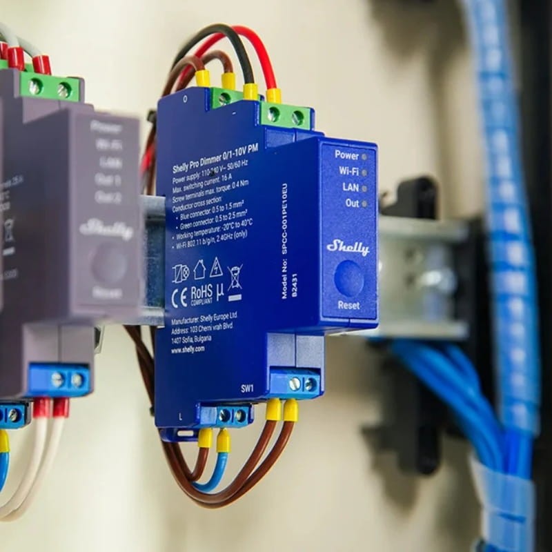 Shelly Pro Dimmer 0/1-10V PM Azul - Interruptor Dimmer - Ítem2