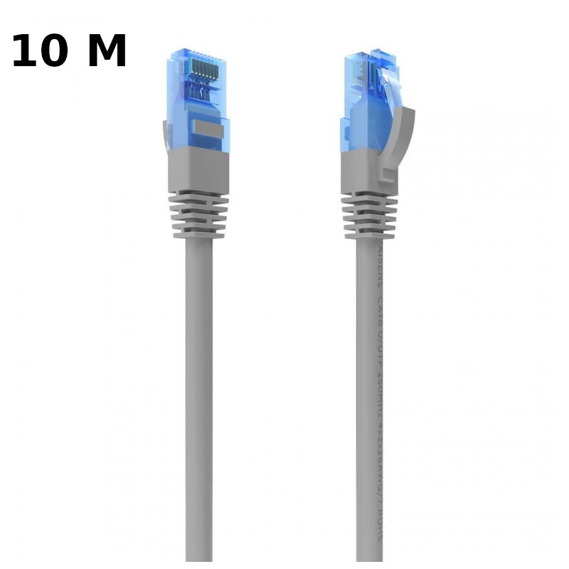 Cabo de rede RJ45 Cat6 UTP UTP CCA AWG26 até 1000 Mbps 10 mts Aisens A135-0782 Cinzento - Item