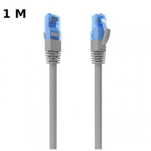 Cabo de rede RJ45 Cat6 UTP UTP CCA AWG26 até 1000 Mbps 1 m Aisens A135-0775 Cinzento