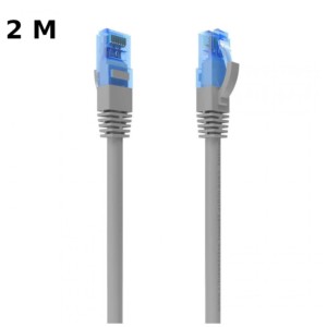 Cabo de rede RJ45 Cat6 UTP UTP CCA AWG26 até 1000 Mbps 2 mts Aisens A135-0777 Cinzento