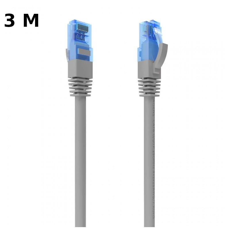 Cabo de rede RJ45 Cat6 UTP UTP CCA AWG26 até 1000 Mbps 3 mts Aisens A135-0778 Cinzento - Item