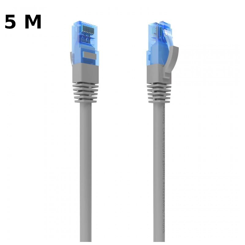 Cable de Red RJ45 Cat6 UTP CCA AWG26 hasta 1000Mbps 5m Aisens A135-0780 Gris - Ítem