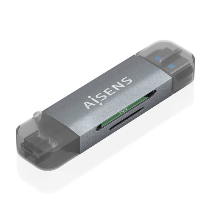 AISENS ASCR-2AC08-GR Gris - Lector de Tarjetas Externo - Ítem