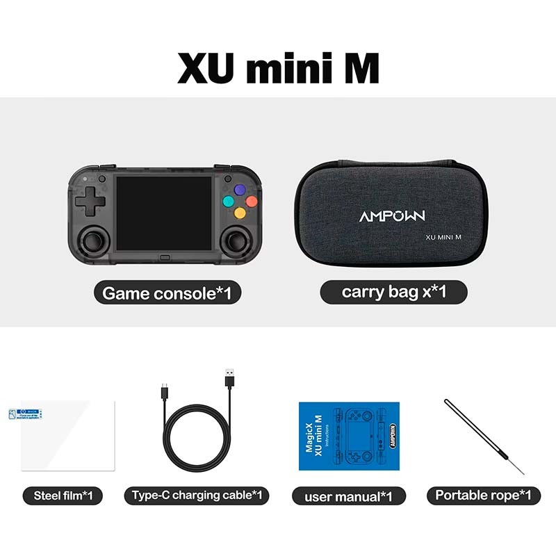 Ampown XU Mini M 2.8’’ 1GB/256GB Preto Translúcido - Consola Portátil - Item10