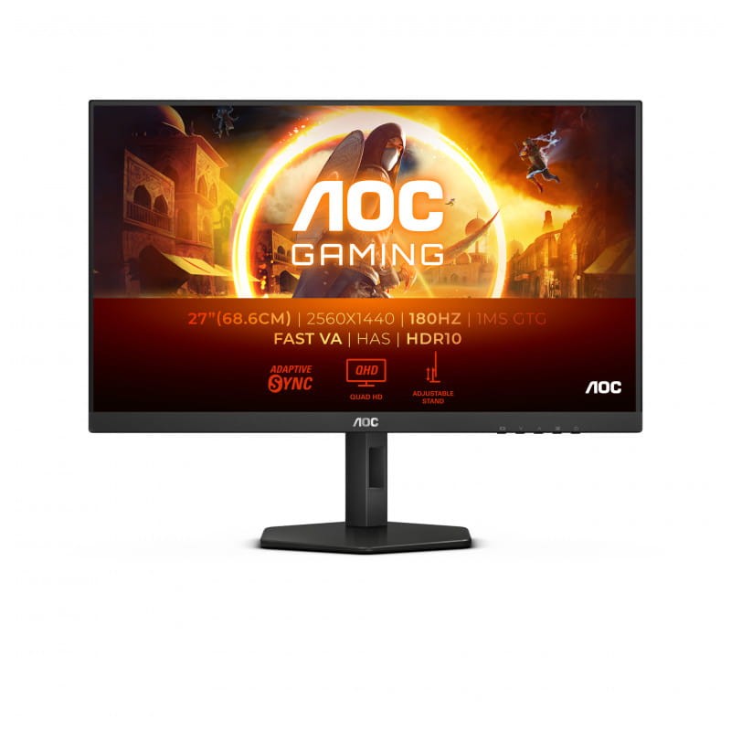 AOC G4 Q27G4XN 27 QHD VA HDR10 Preto, Cinzento - Monitor para PC - Item1