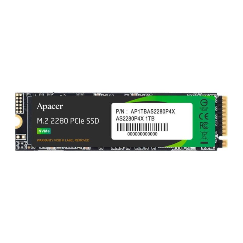 Apacer AS2280P4X 1 TB NVMe PCIe 3 M.2 2280 3D NAND Negro - Disco SSD - Ítem