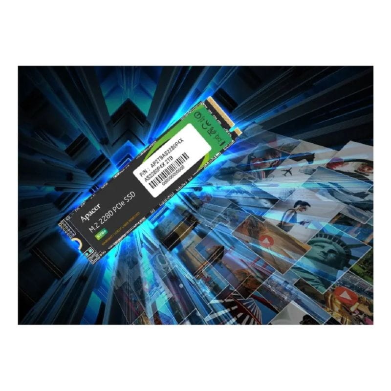 Apacer AS2280P4X 1 TB NVMe PCIe 3 M.2 2280 3D NAND Negro - Disco SSD - Ítem2