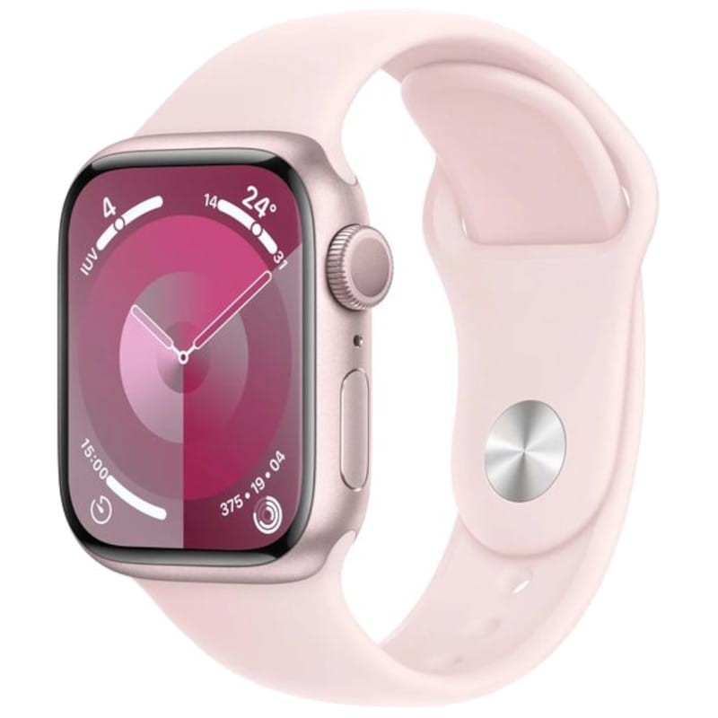 Apple Watch Series 9 GPS 41 mm Aluminium Rose Bracelet de sport M/L - Ítem