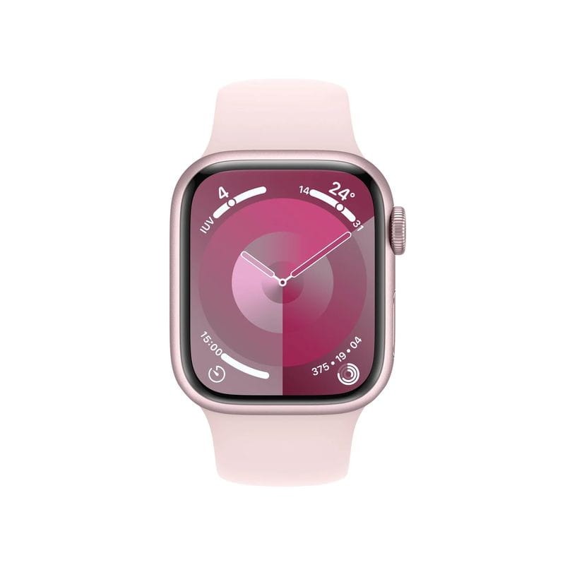 Apple Watch Series 9 GPS 41 mm Aluminium Rose Bracelet de sport M/L - Ítem1