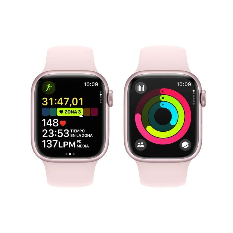 Apple Watch Series 9 GPS 41 mm Aluminium Rose Bracelet de sport M/L - Ítem6