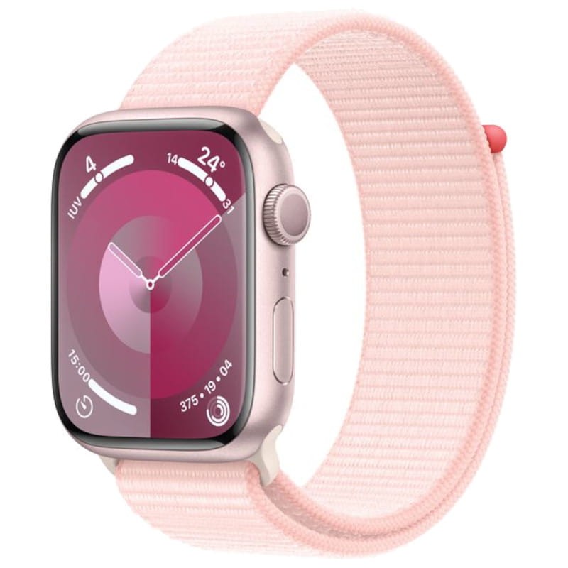 Apple Watch Series 9 GPS 45 mm Aluminio Rosa com Alça Loop - Item