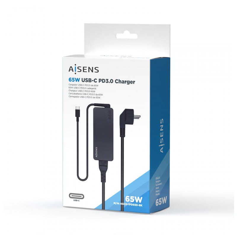 AISENS ASCH-1PD65D-BK 65W USB Negro - Cargador Universal - Ítem3