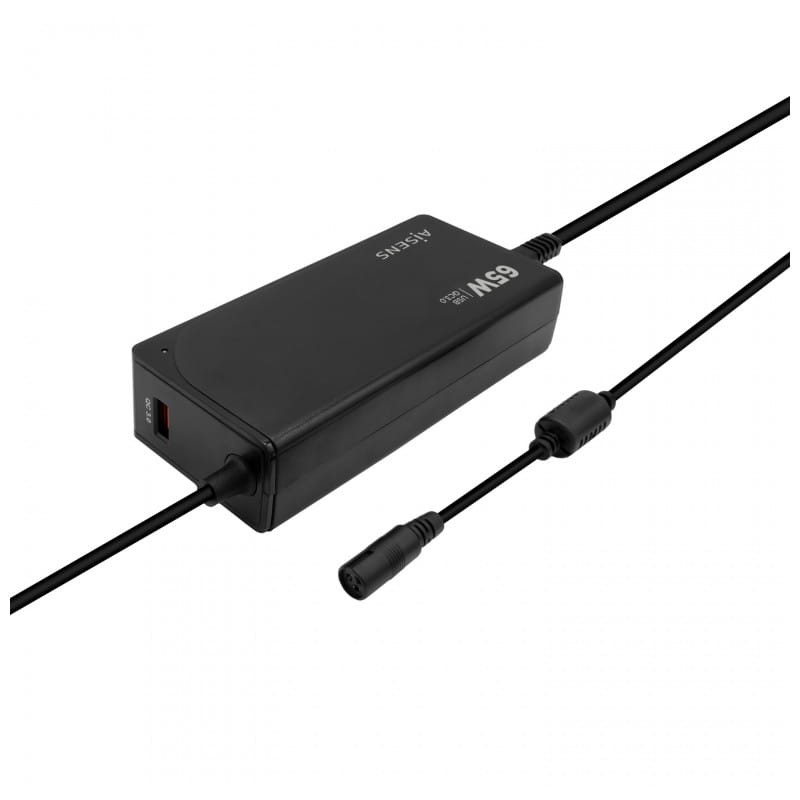 AISENS ASLC-65WAUTO-BK 65W USB Negro - Cargador universal - Ítem1