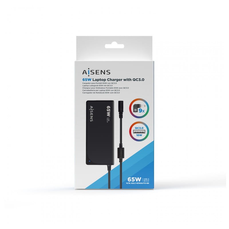 AISENS ASLC-65WAUTO-BK 65W USB Negro - Cargador universal - Ítem3