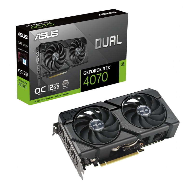 ASUS DUAL-RTX4070-O12GD6-EV12 GB GDDR6 - Tarjeta gráfica - Ítem