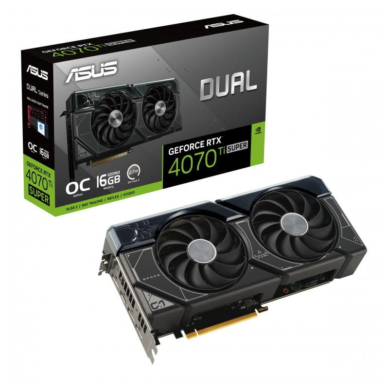 ASUS Dual RTX4070TIS 16 GB GDDR6X - Placa gráfica - Item