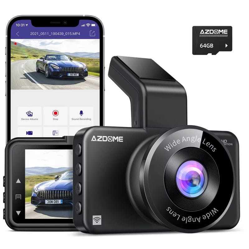 Dash cam AZDOME M63Lite - Lente ajustável, Ecrã, Gravação 24 horas - Câmara para Carro - Item3