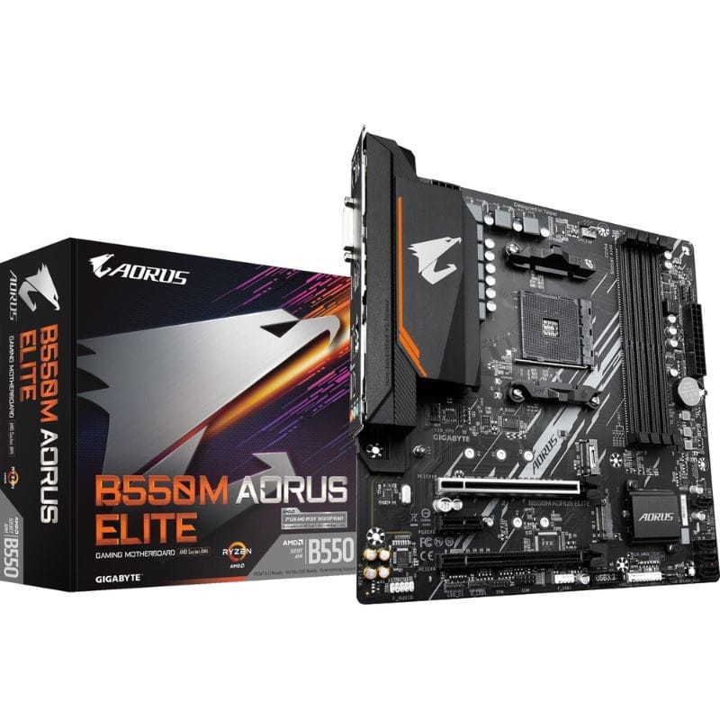 Gigabyte B550M AORUS ELITE AMD Socket AM4 128GB Micro ATX Preto - Placa-mãe - Item