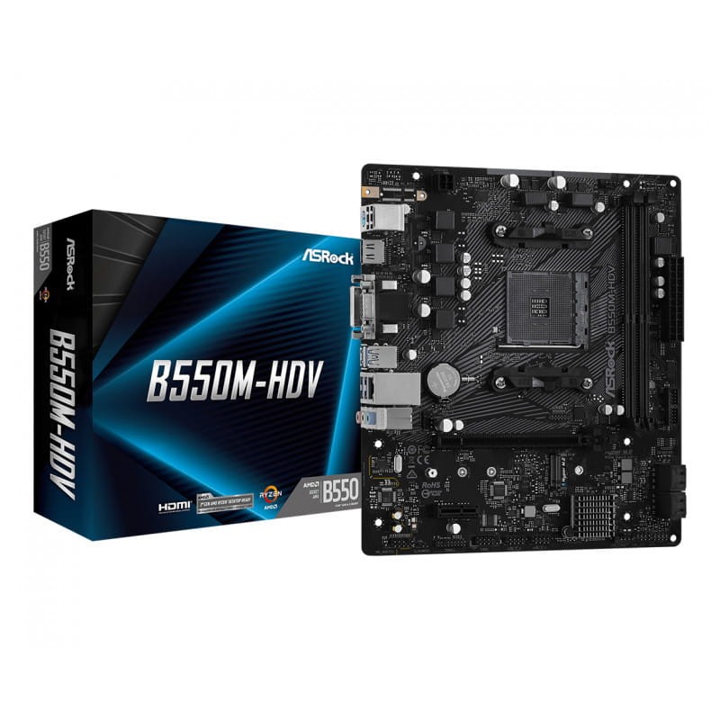 Asrock B550M-HDV AMD Socket AM4 64GB Micro ATX Preto - Placa-mãe - Item