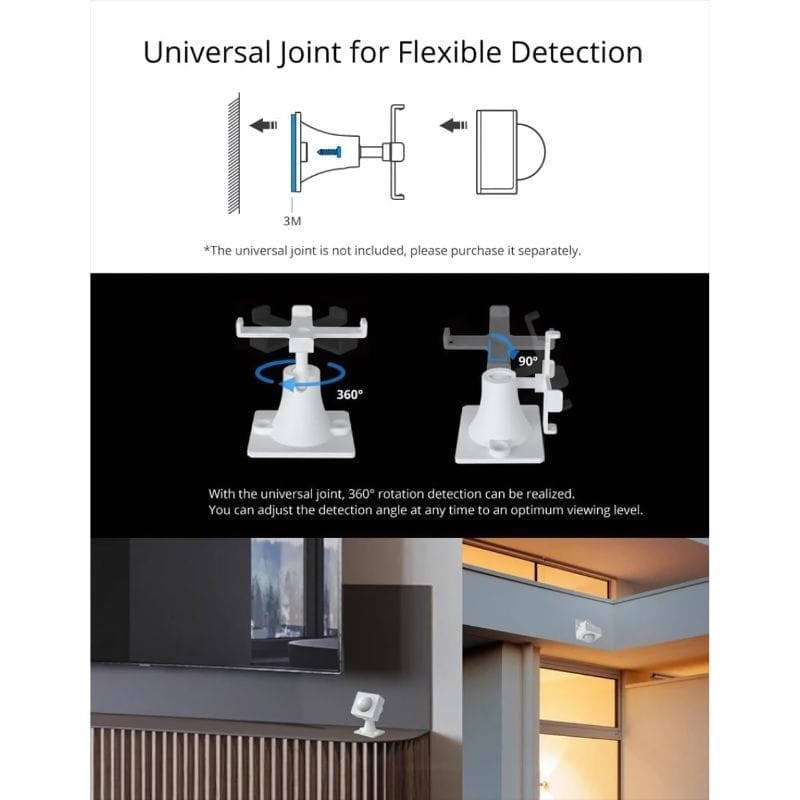 Base para sensor de movimento Sonoff (PIR3, SNZB-03) Branco - Item3