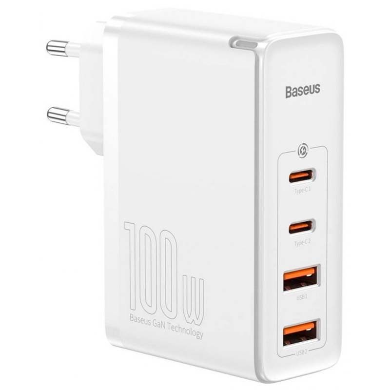 Baseus Chargeur GaN2 Pro 100W 2xUSB-C+2xUSB Blanc - Ítem