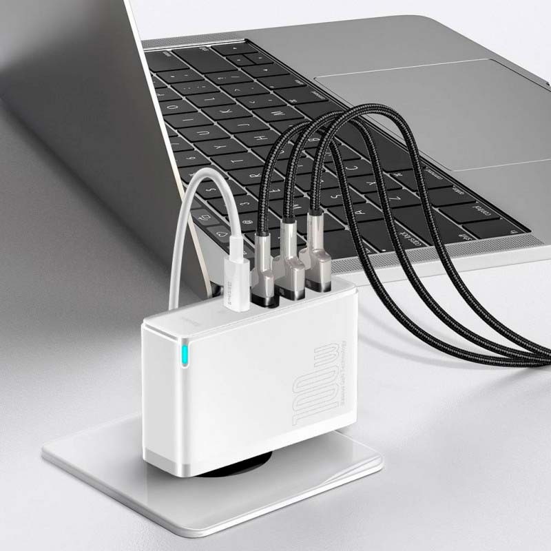 Baseus Chargeur GaN2 Pro 100W 2xUSB-C+2xUSB Blanc - Ítem2