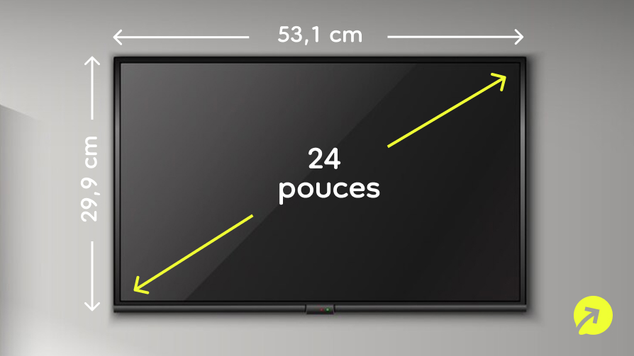 Mesures du téléviseur 24 pouces