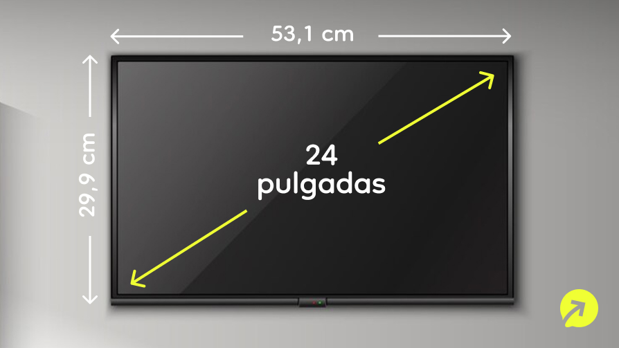 Dimensiones de un televisor de 24 pulgadas