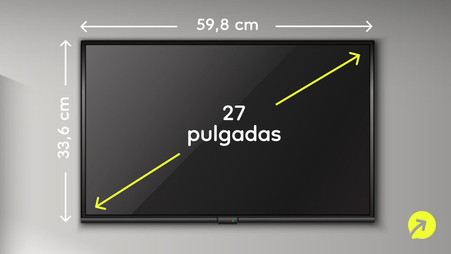 Dimensiones de un televisor de 27 pulgadas