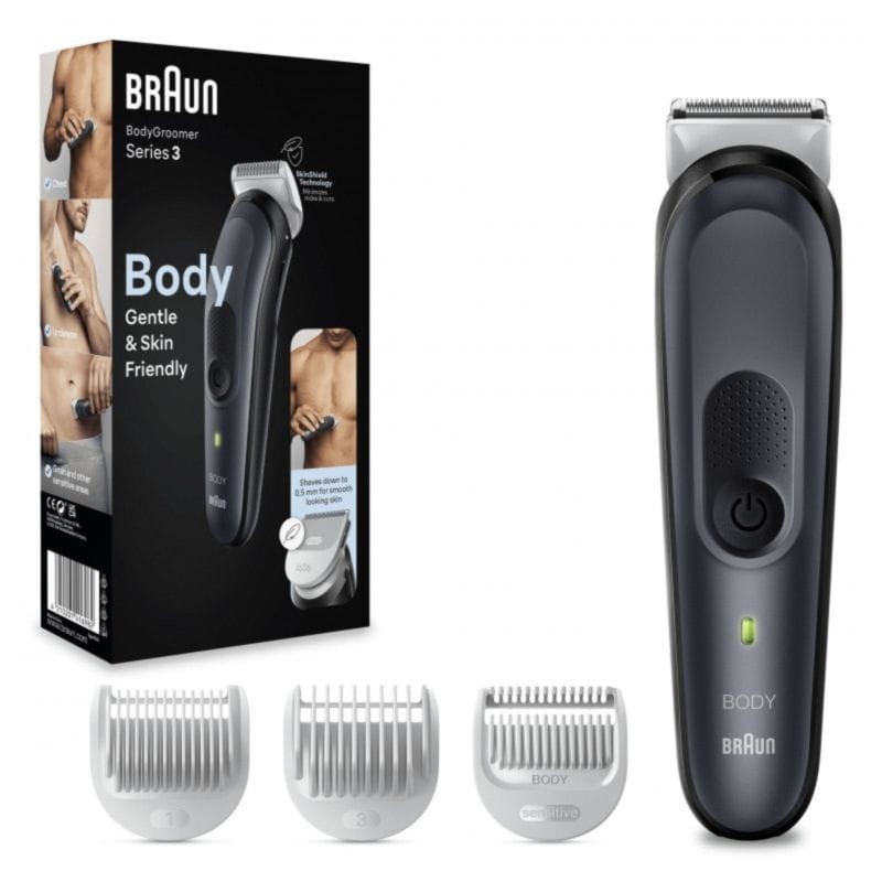 Afeitadora eléctrica Corporal Braun BodyGroomer 3 BG3340 3 en 1 Negro/Gris - Ítem