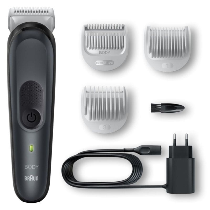 Afeitadora eléctrica Corporal Braun BodyGroomer 3 BG3340 3 en 1 Negro/Gris - Ítem1